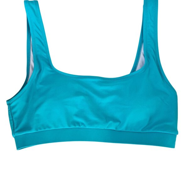 Womens Med Aqua High-Waisted High Cut Bikini Set Sporty Fully Lined Beach - Picture 3 of 7